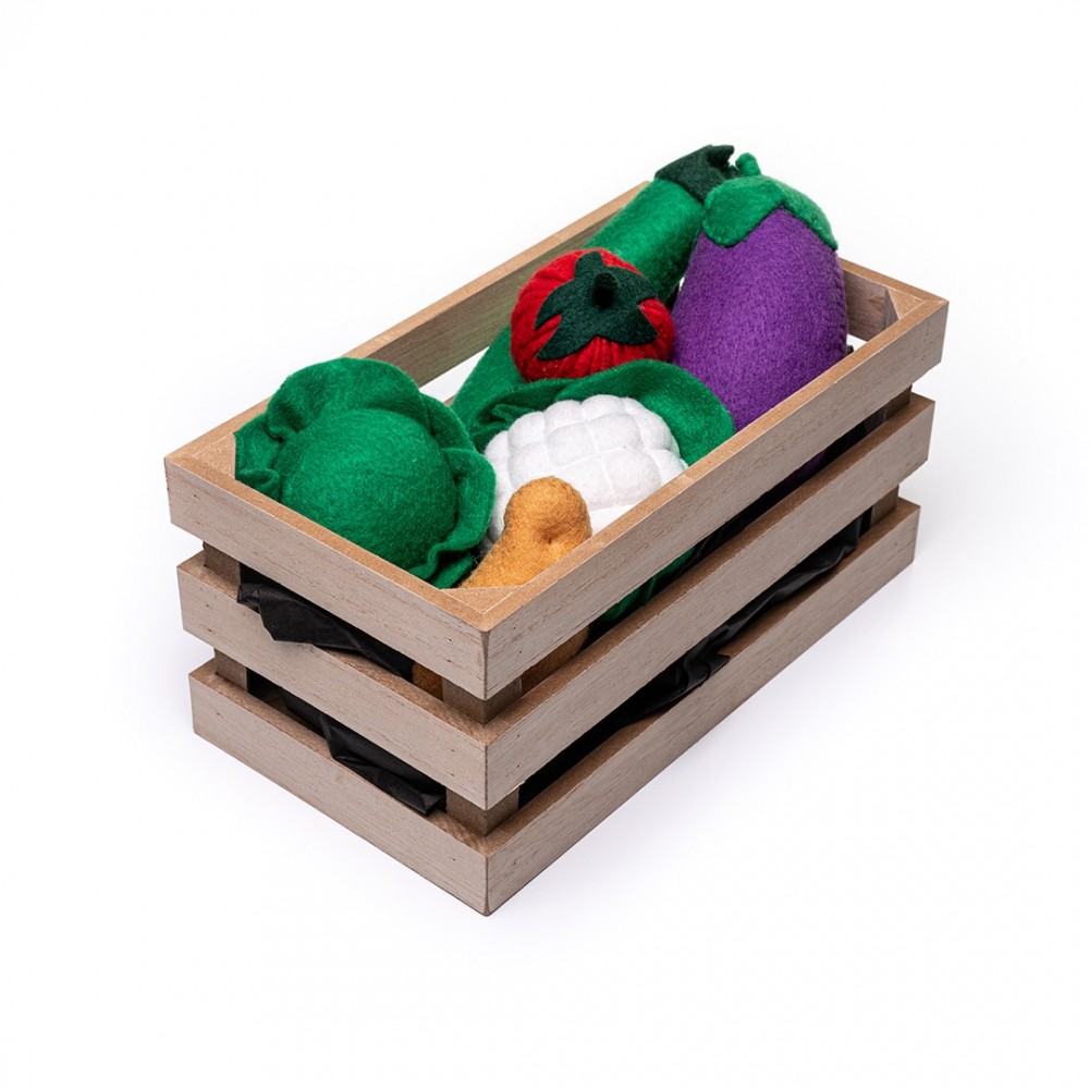 Cagette de fruits et légumes en bois à découper WOOD N PLAY : King